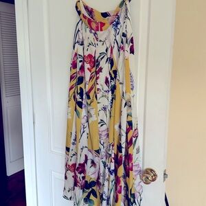 Anthropologie maxi flowers skirt, size 8